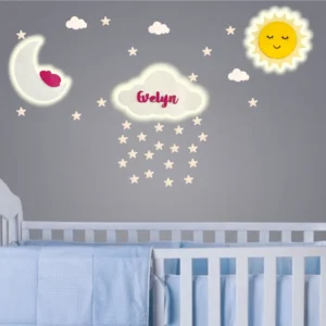 Decoración de bebe, kit 3 lamparas